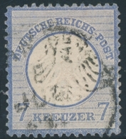 O ALLEMAGNE - EMPIRE  - O - N°10 - 7K Bleu - TB - Used Stamps