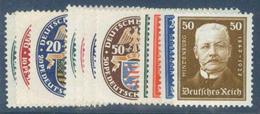 * ALLEMAGNE - REPUBLIQUE WEIMAR - * - N°368/70, 390/97 - TB - Unused Stamps