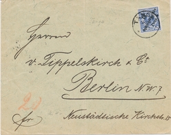 L COL. ALLEMANDES - AFRIQUE ORIENTALE - L - N°9 - 10 / 20 Pf Bleu Obl Tanga - Avril 1899 Pour Berlin - TB - German East Africa