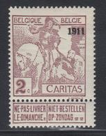 * BELGIQUE - * - N°94 - Surch 1911 - TB - 1849 Epaulettes