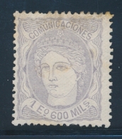 * ESPAGNE - * - N°111 - 1e 600 Violet Gris - TB - Used Stamps