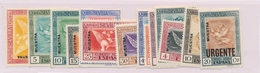 * ESPAGNE - POSTE AERIENNE  - * - N°37/49 + Exprès N°9 - Surchargés MUESTRA - TB - Unused Stamps