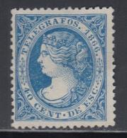 (*) ESPAGNE - TIMBRES TELEGRAPHE - (*) - N°14 - 40c Bleu - TB - Telegrafi