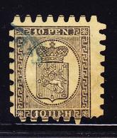 O FINLANDE - O - N°7 - 10p. Noir S/chamois - 1 Dent Manquante - Used Stamps