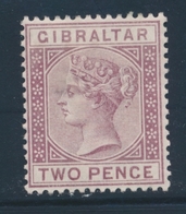 * GIBRALTAR - * - N°10 - 2p. Brun Lilas - TB - Gibraltar