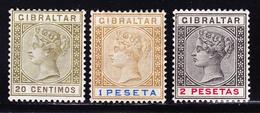 * GIBRALTAR - * - N°30/32 - 3 Val - TB - Gibilterra