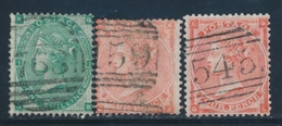 O GRANDE BRETAGNE - O - N°24 - 1s Vert + N°25 - 4p Rouge (x2) - Planches 3 Et 4 - B/TB - Storia Postale