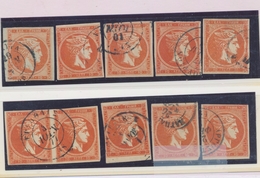 O GRECE - O - N°44 (x8) + 1 Paire - Nuances - Ensemble TB - Used Stamps