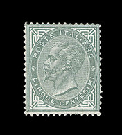 ** ROYAUME D'ITALIE - ** - N°14 - 5c Gris Vert - TB - Usati