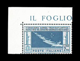 ** ITALIE - POSTE AERIENNE - ** - N°25 - Cdf - 6 étoiles - TB - Airmail