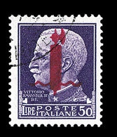O ITALIE - REPUBLIQUE SOCIALE ITALIENNE - O - N°26 - 50l Violet Foncé - Signé - TB - Other & Unclassified