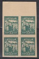 (*) LETTONIE - (*) - N°35 - Bloc De 4 - BDF - ND - Essai Imprimé S/papier Publicitaire - TB - Lettland