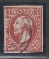 O LUXEMBOURG - O - N°1, 2c - Rose Carminé - N°1 Signé  - TB - 1852 Wilhelm III.