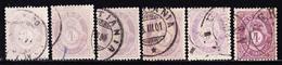 O NORVEGE - O - N°19 X6x - Ens. De Nuances - TB - Used Stamps