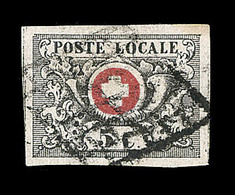 O SUISSE - Références SBK (N°YVERT-TELLIER) - O - N°10 (N°6) - 5c Noir Et Rouge - TB - 1843-1852 Federale & Kantonnale Postzegels