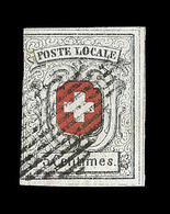 O SUISSE - Références SBK (N°YVERT-TELLIER) - O - N°11 ( N°7) - 3 Belles Marges - 1 Marge Touchée - Signé Brun /CALVES - - 1843-1852 Federal & Cantonal Stamps