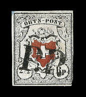 O SUISSE - Références SBK (N°YVERT-TELLIER) - O - N°13 I (N°17) - ORTS POST - Obl PP - Signé Brun - TB - 1843-1852 Federal & Cantonal Stamps