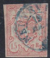 O SUISSE - Références SBK (N°YVERT-TELLIER) - O - N°20 (N°23) - 15Rp Rouge - Signé - TB - 1843-1852 Kantonalmarken Und Bundesmarken