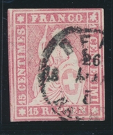 O SUISSE - Références SBK (N°YVERT-TELLIER) - O - N°24 B3 IV - Petite Variété Coin NE - Obl. BERN - Signé Herrmann - Cot - 1843-1852 Federal & Cantonal Stamps