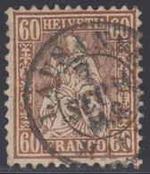 O SUISSE - Références SBK (N°YVERT-TELLIER) - O - N°35 (N°40) - 60c Bronze - Obl Lausanne - TB - 1843-1852 Federal & Cantonal Stamps