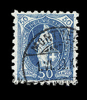 O SUISSE - Références SBK (N°YVERT-TELLIER) - O - N°70B (N°84) - 50c Bleu - TB Centrage - TB - 1843-1852 Federale & Kantonnale Postzegels