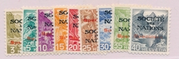 (*) SUISSE - TIMBRES DE SERVICE - (*) - N°96/104 - 9 Val - Surch. SPECIMEN - TB - Service