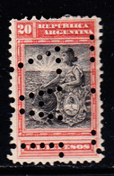 * ARGENTINE - * - N°130 - 20p Rouge Et Noir - Signé - B/TB - Sonstige & Ohne Zuordnung