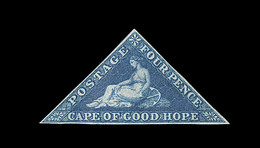 * CAP DE BONNE ESPERANCE - * - N°4 - 4p Bleu - Signé Pavoille -TB - Cap De Bonne Espérance (1853-1904)