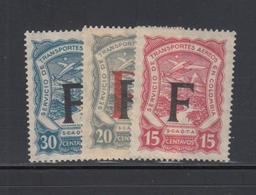 * COLOMBIE - * - PA N°45/46, 57 - 3 Valeurs - Surchargées RF (machine) - TB - Colombie