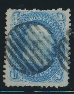 O ETATS-UNIS  - O - N°18b - 1c Bleu - Avec Grille En Relief - B/TB - Unused Stamps