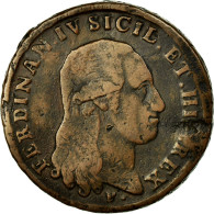 Monnaie, États Italiens, NAPLES, Ferdinando IV, 6 Tornesi, 1801, TB+, Cuivre - Naples & Sicile