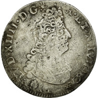 Monnaie, France, Louis XIV, 1/12 Ecu Aux 8 L, 1704, Troyes, Très Rare, TB - 1643-1715 Louis XIV Le Grand