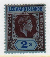 Leeward Islands 1938 George VI  2/- Reddish Purple And Blue Single Definitive Stamp. - Leeward  Islands