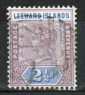 Leeward Islands 1890 Queen Victoria  2½d Dull Mauve And Blue Single Definitive Stamp. - Leeward  Islands
