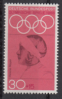 Germania 1968 Sc. B436 Helene Mayer Fencer Fioretto Argento Oimpiadi Berlino 1936 Nuovo MNH - Estate 1936: Berlino