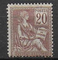 MOUCHON- YVERT N° 113 * MLH (CHARNIERE PROPRE) - COTE = 61 EUR. - 1900-02 Mouchon