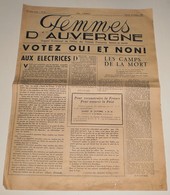 Femmes D'Auvergne (sec Cantal) 20 Oct 45.(Aragon Pseudo François-Elsa Triolet) - Historical Documents