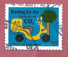 BRASILE USATO 2015 - SOSTENIBILITA - Reducing CO2 Emissions - 1° St. No Facciale - Michel BR 4245 - Used Stamps