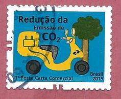 BRASILE USATO 2015 - SOSTENIBILITA - Reducing CO2 Emissions - 1° St. No Facciale - Michel BR 4245 - Gebruikt