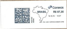 LSJP BRAZIL FRANK FRAGMENT PRAÇA DOS EXPEDICIONARIO 2015 - Lettres & Documents