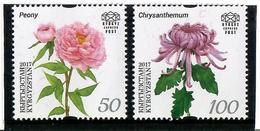 Kyrgyzstan 2017 Peones. Botanical Congress In Shenzhen. 2v:50,100 Michel # EP 67-68 - Kirgisistan