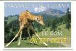 CPM GIRAFE Randonnée Le Soir On Est Crevé - Giraffen