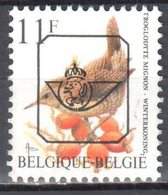 Belgium 1992 - Birds - Mi.2502 - Precancels - Used - Oblitéré - Sobreimpresos 1986-96 (Aves)