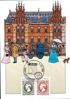 1992:150 Ans Post Luxembourg, Timbre 40F, Carte Illustration, 2Scans - Herdenkingskaarten