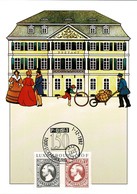 1992:150 Ans Post Luxembourg, Timbre 40F, Carte Illustration, 2Scans - Tarjetas Conmemorativas