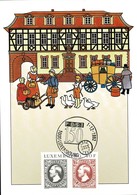 1992:150 Ans Post Luxembourg, Timbre 40F, Carte Illustration, 2Scans - In Gedenken An