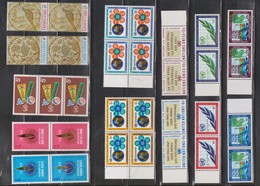 UNITED NATIONS Lot Of 85 MNH Stamps In Blocks, Pairs & Singles - Colecciones & Series