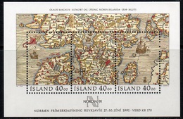 Bloc Feuillet Island Islande N°11 Mhn ** 1990 Iceland - Blokken & Velletjes