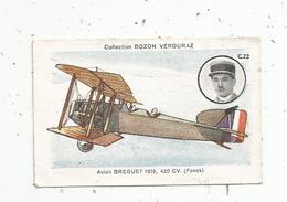 Chromo , BOZON VERDURAZ ,  Aviation , Série C - 22 , Avion BREGUET 1919 ,420 Cv , FONCK ,2 Scan - Andere & Zonder Classificatie