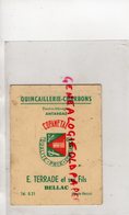 87 - BELLAC- RARE CARTE CALENDRIER 1960 QUINCAILLERIE CHARBONS ANTARGAZ-E. TERRADE ET FILS- COPAMETAL GAZ- - Tamaño Pequeño : 1941-60